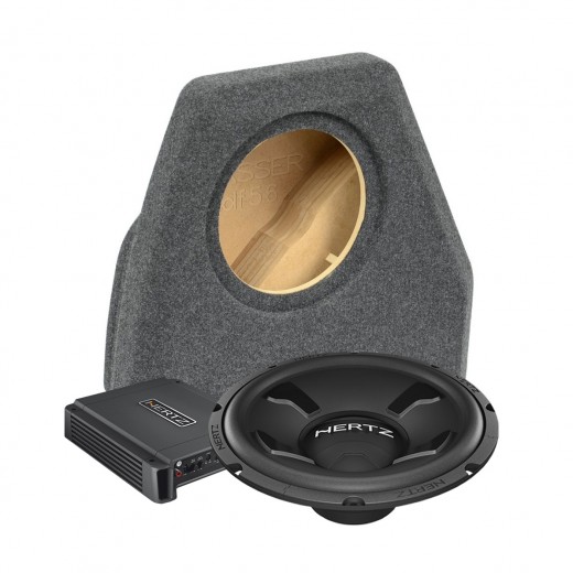 Subwoofer set in OEM enclosure and amplifier for Volkswagen Golf V, VI No. 1
