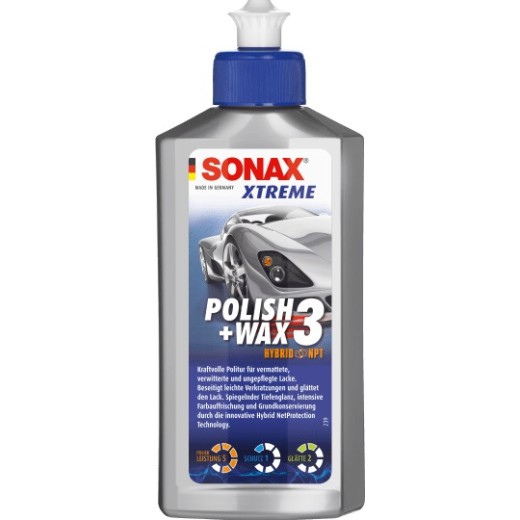 Polish for matte lacquers Sonax Xtreme Polish & Wax 3 Hybrid NPT - 250 ml