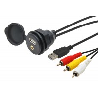 USB / JACK 4-pin socket with cable