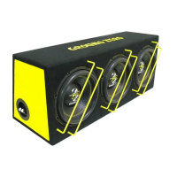 Triple subwoofer in the Ground Zero GZIB 3.250SPL box