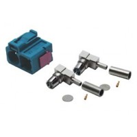 Antenna connector double FAKRA female 90° 295641