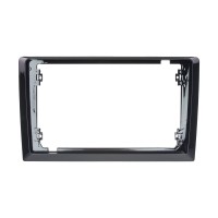 Adapter for mounting a 9" car radio into a 10" frame, glossy black