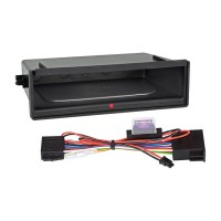 Inbay® QI charger in the shelf under the 1DIN radio