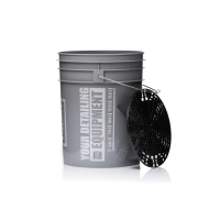 Work Stuff Detailing Bucket Gray Wheels + Separator Black