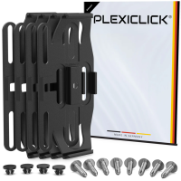 Black license plate holder Plexiclick V1 Black (110 mm)